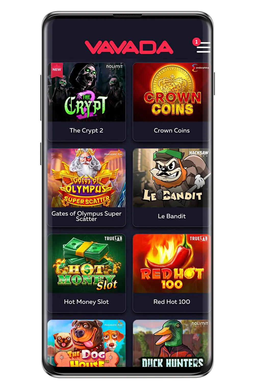 Vavada Casino – zrzut ekranu sekcji płatności